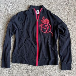 Zumba Fitness Black Jacket with Coral Accents